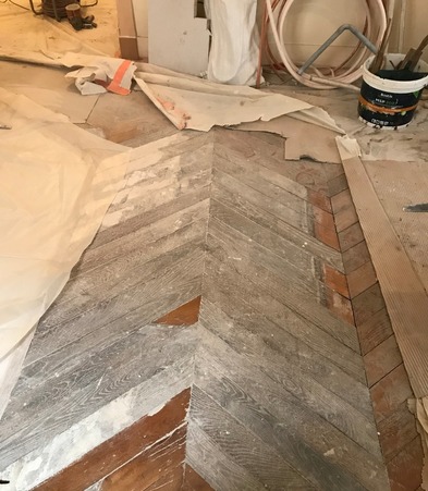 Réparation parquet chevron